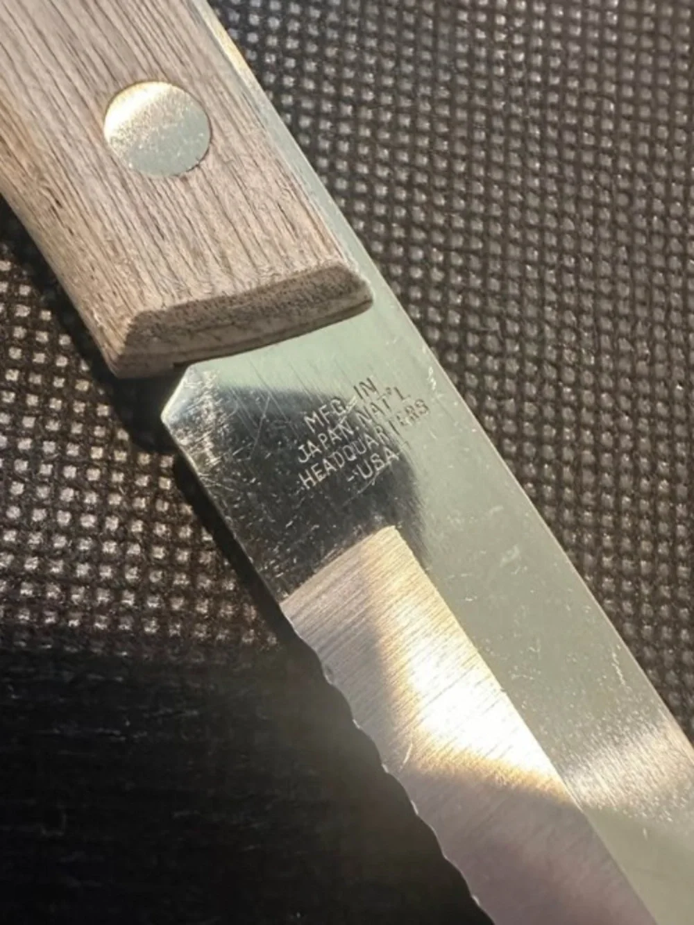 Stainless Steel Steak Knives Set of 8 Precision Hollow Ground W/block Japan